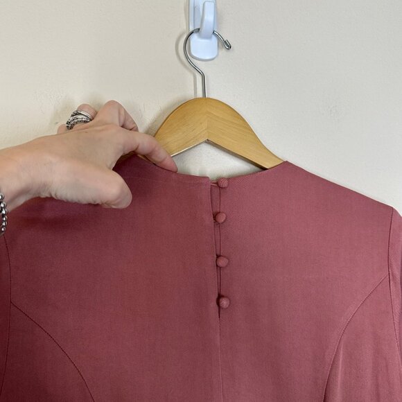 Veiled New York Long Sleeve Maxi Dress Womens Size L Modesty Gown Button Detail - Picture 5 of 9